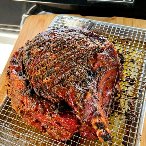 Smoked Prime Rib Roast with a Garlic Herb Butter Paste - Grill Nation -  Recipes, Grills and Grilling Products