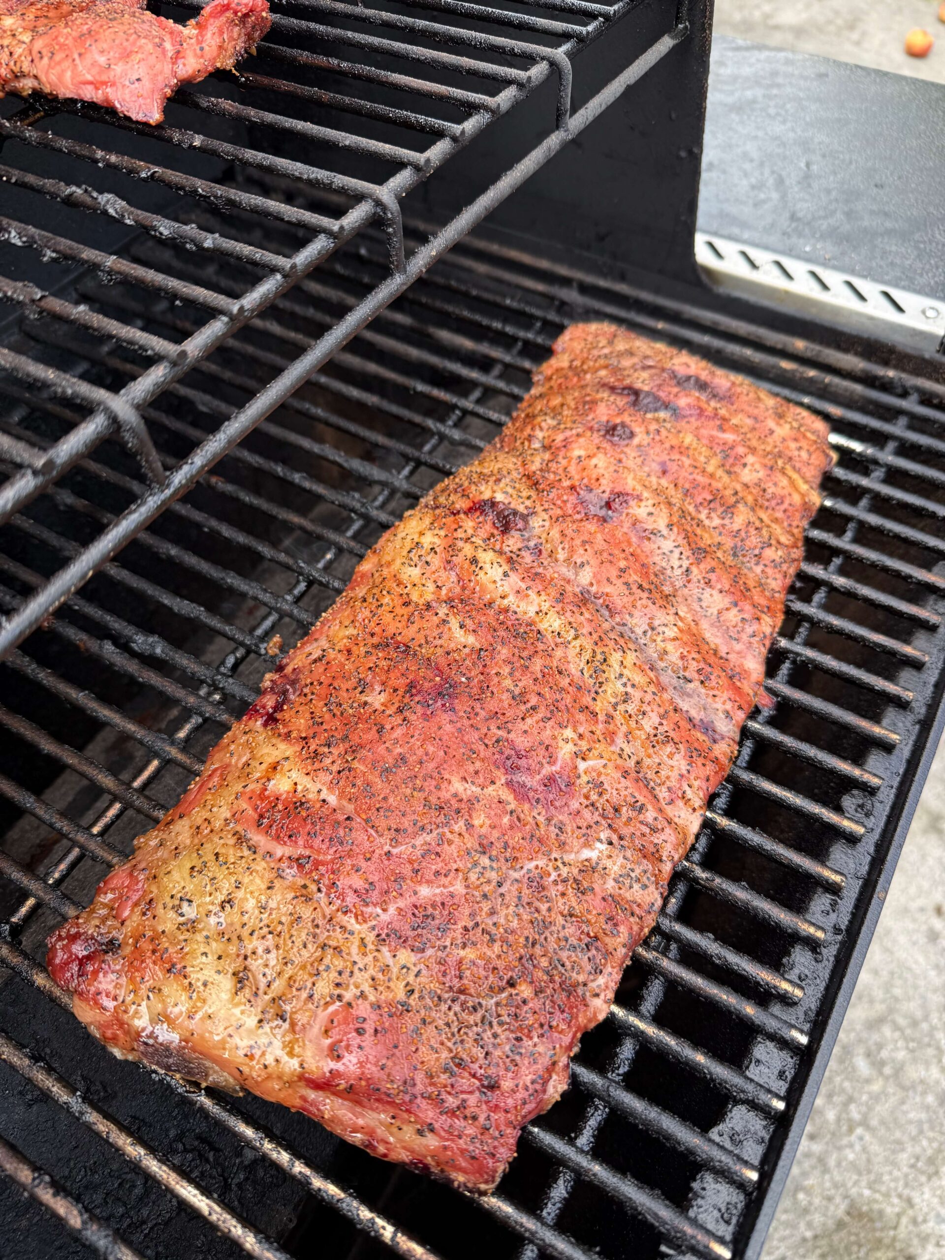 texas ribs butcher paper on smoker