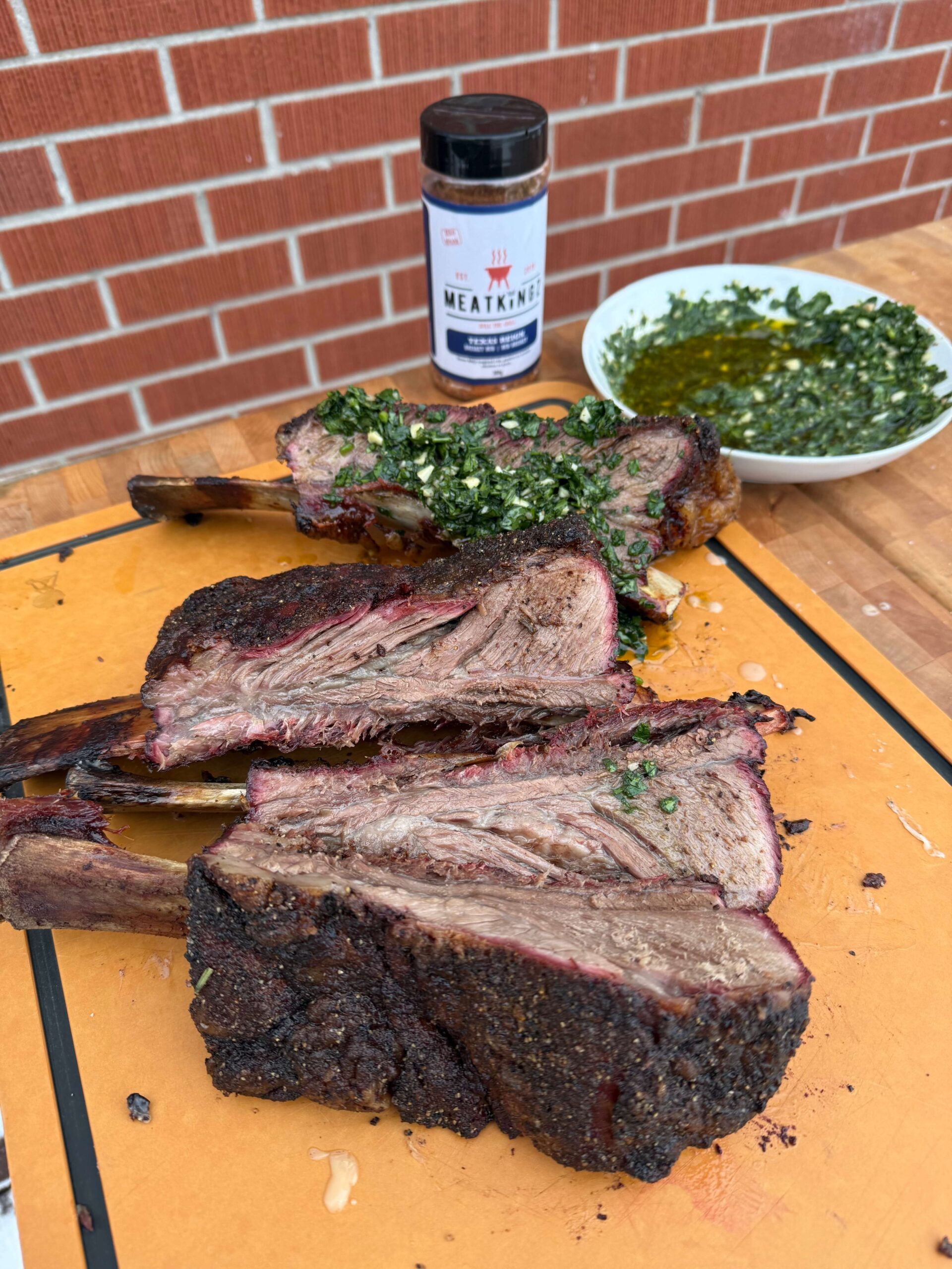 dino ribs with Texas reign